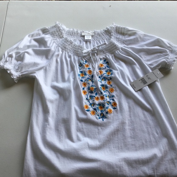 REBECCA MALONE Embroidered Top Size Small - Picture 3 of 8